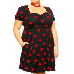 Hot topic plus size Rotten Hearts dress